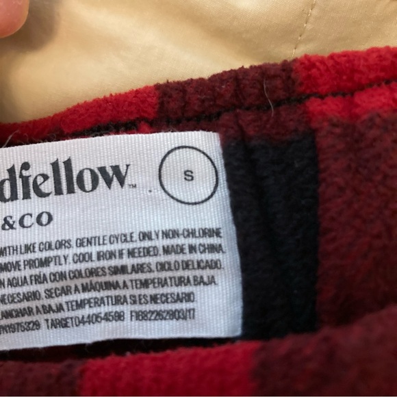 Goodfellow Red & Black Mens Pajama Bottoms Micro Fleece Size S - Picture 5 of 5